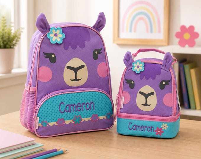 Children's Sidekick Backpack and Lunchpal Set: Embroidery Personalization 