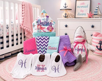 I Want It All Baby Gift Basket, Custom for boy or girl, baby shower gift, new baby present, monogrammed baby gift basket