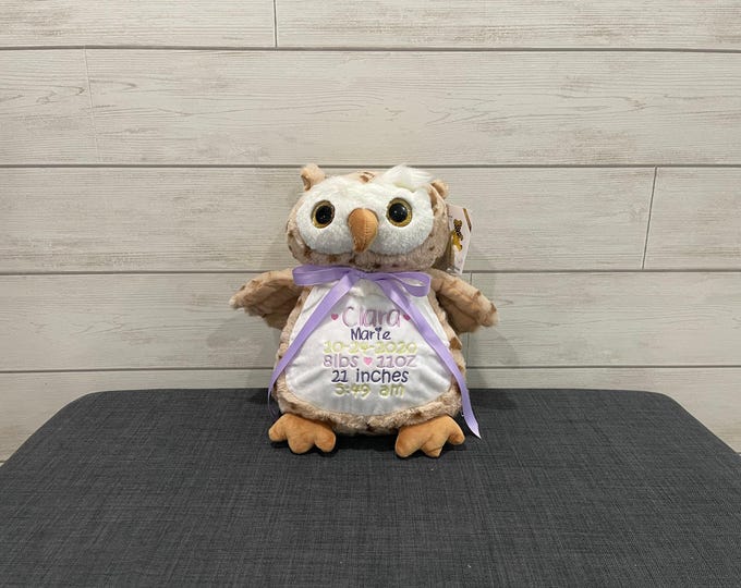 Personalized Stuffed Animal: Embroidered Keepsake Gift