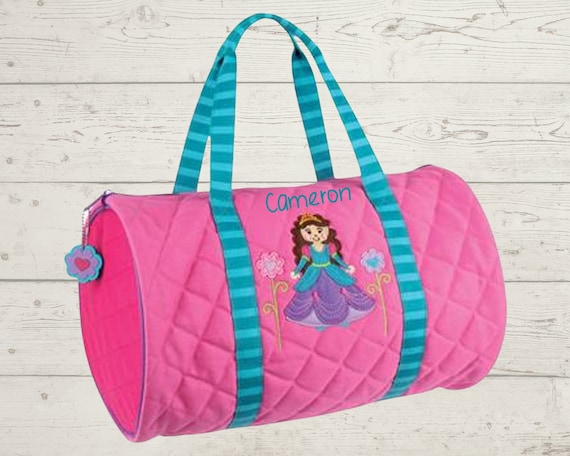 Children's Quilted Duffel Bag with Embroidery Personalization