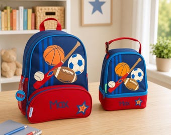 Children's Sidekick Backpack and Lunchpal Set: Embroidery Personalization 