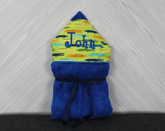 Monogrammed Hooded Baby Towel: Custom Embroidered Kids Bath Towel