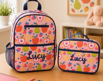 Junior Backpack and Lunchbox Set with Embroidery Personalization