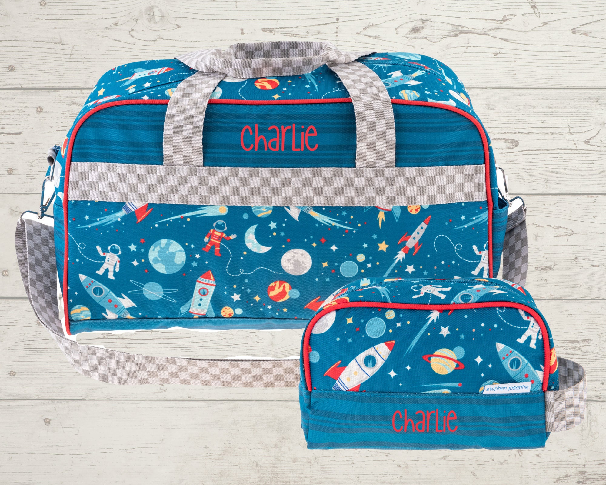 Children s All Over Print Duffel Bag and Toiletry Bag Set FREE