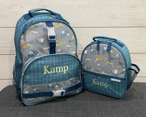 Children's All Over Print Backpack and Lunchbox Set Stephen Joseph with Embroidery Personalization