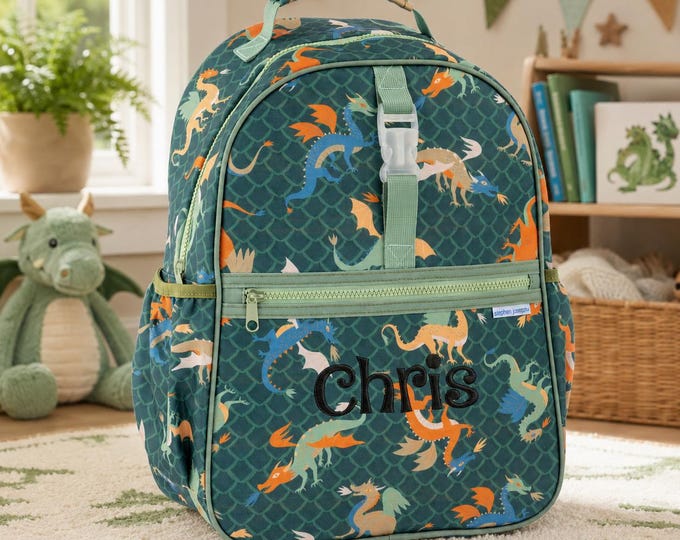 Embroidered Kids Backpack: Personalized School Travel Bag