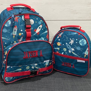 Ensemble sac à dos et boîte à lunch pour enfants Stephen Joseph avec broderie personnalisée