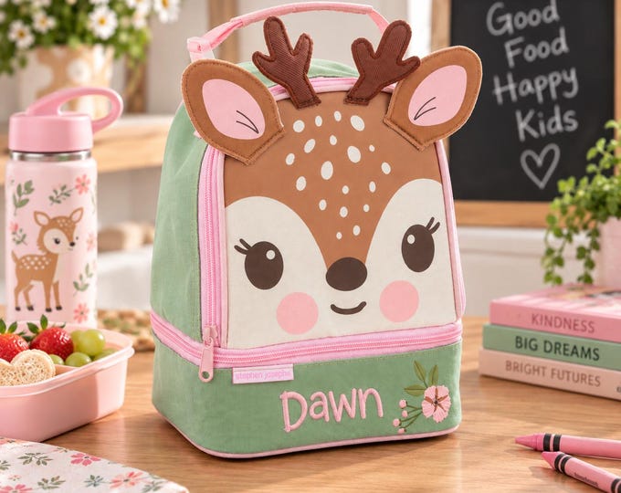 Personalized Childrens Lunchbox with Embroidery Personalization - Lunch Pal for Kids