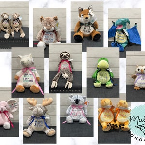 Personalized Stuffed Animal Completely Customizable Baby Shower New Baby Baptism Adoption Christmas Birthday Gift image 10