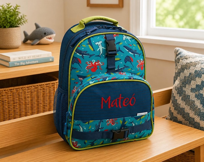 Embroidered Kids Backpack: Personalized School Travel Bag