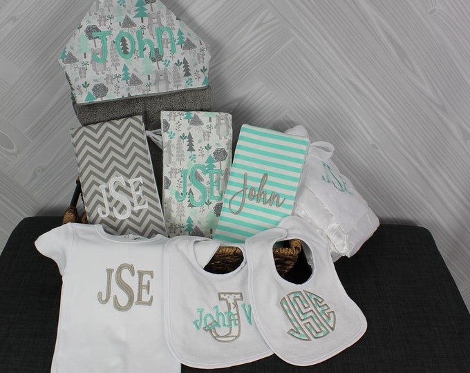 The Fairy Godmother Baby Gift Basket, Custom for boy or girl, baby shower gift, new baby present, monogrammed baby gift basket