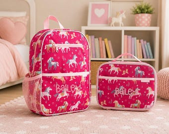 Junior Backpack and Lunchbox Set with Embroidery Personalization