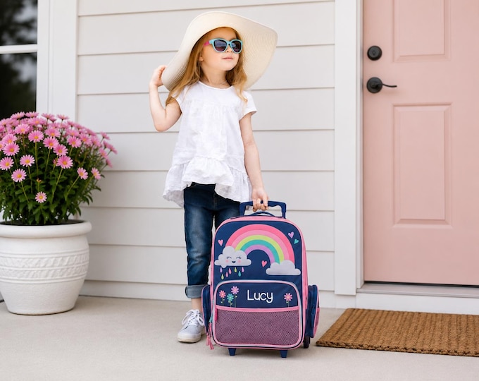 Children's Rolling Luggage: Carry-On Size, Embroidery Personalization