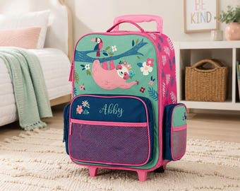 Children's Rolling Luggage: Carry-On Size, Embroidery Personalization