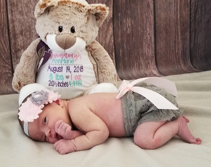 Personalized Stuffed Animal - Perfect Gift for Baby Showers Baptisms Adoptions Birthdays - Unique and One-of-a-kind Keepsake