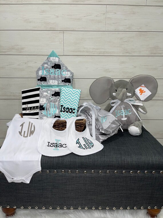 I Want It All Baby Gift Basket, Custom for boy or girl, baby shower gift, new baby present, monogrammed baby gift basket