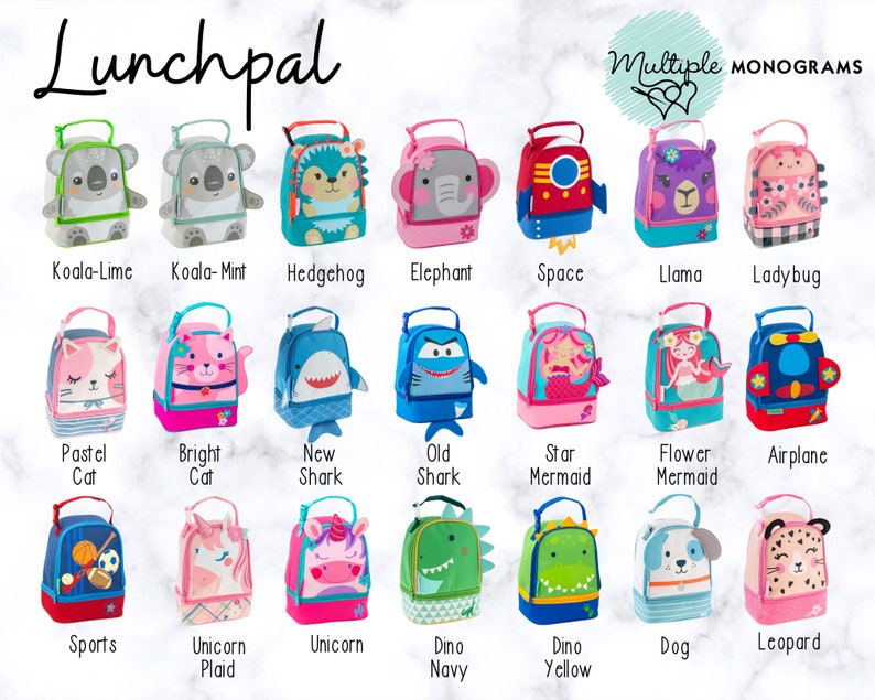 Children's Lunchbox Lunch Pal with Embroidery Personalization image 2