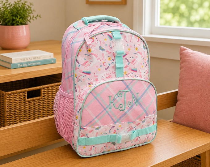 Personalized Kids Backpack: Embroidered School Travel Bag
