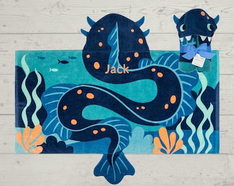 Children's Hooded Beach Towel FREE Personalization Embroidery