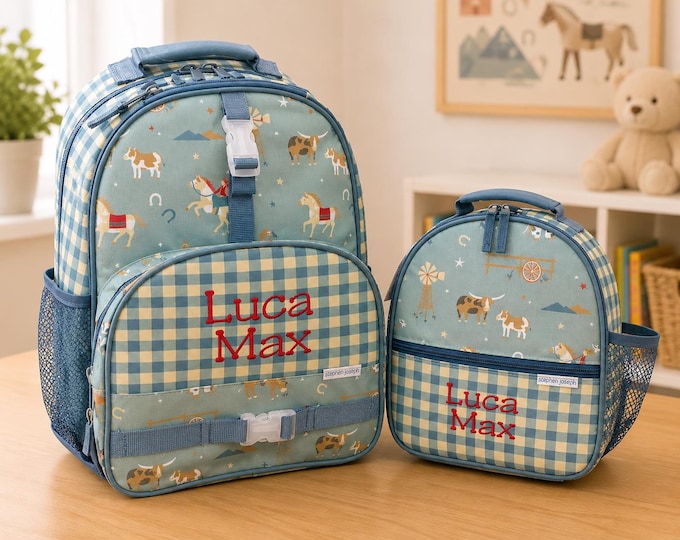 Children's Backpack and Lunchbox: Embroidery Personalization