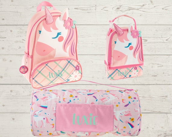 Children's Nap Mat Sidekick Backpack and Lunch Pal Set with Embroidery Personalization