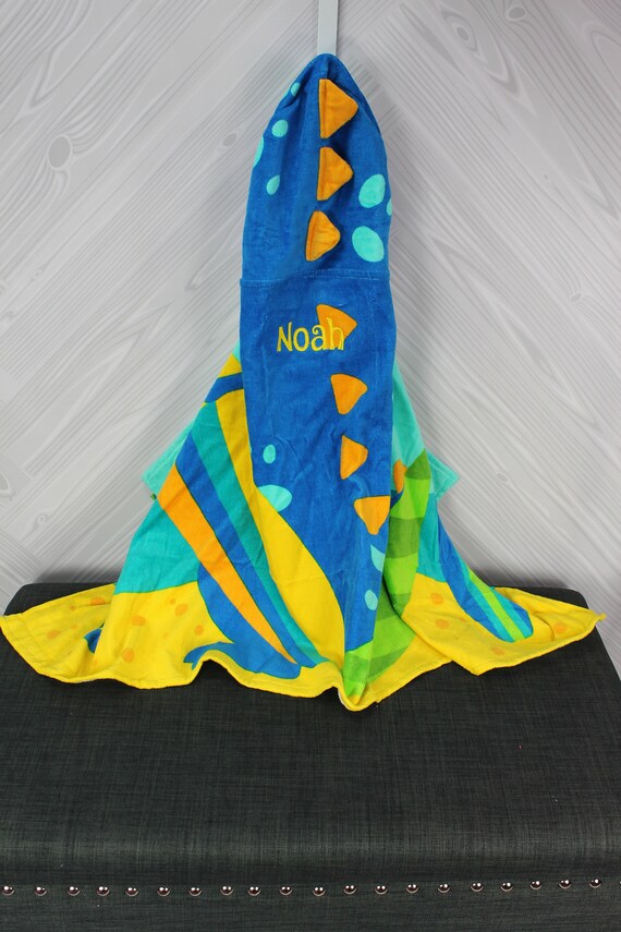 dinosaur hooded beach towel