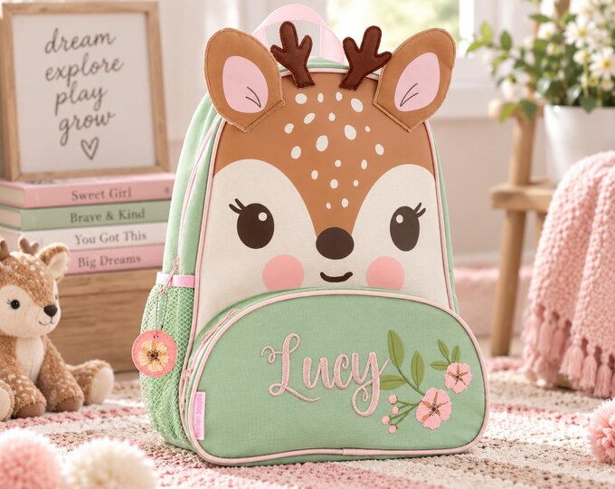 Personalized Kids Backpack with Embroidery: Stephen Joseph School Bag