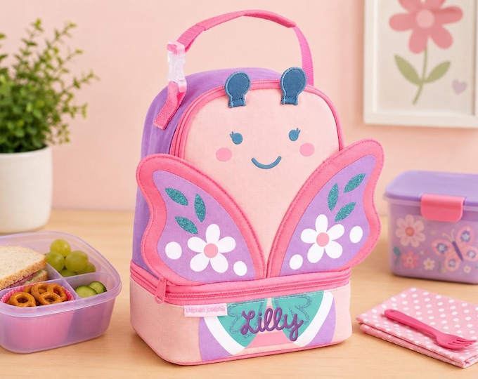 Personalized Childrens Lunchbox with Embroidery Personalization - Lunch Pal for Kids