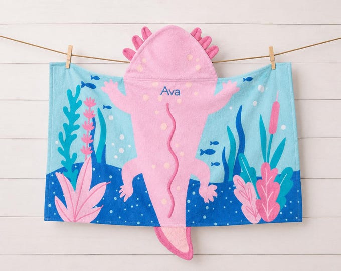 Children's Hooded Beach Towel FREE Personalization Embroidery
