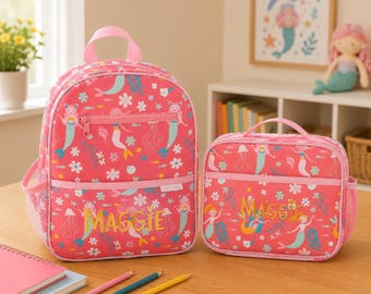 Junior Backpack and Lunchbox Set with Embroidery Personalization