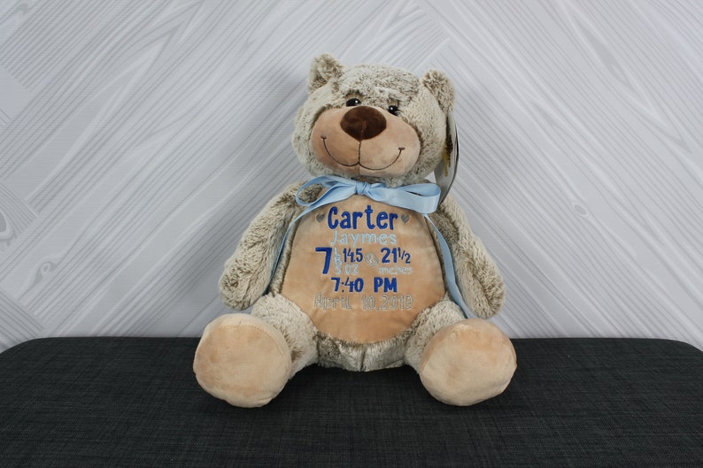 Personalized Teddy Bear Stuffed Animal. Keepsake. Baby Shower Etsy