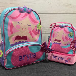 Ensemble sac à dos et déjeuner pour enfants avec broderie personnalisée