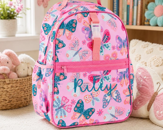 Embroidered Kids Backpack: Personalized School Travel Bag