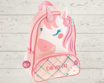 Personalized Unicorn Backpack for Kids: Embroidered School Travel Bag
