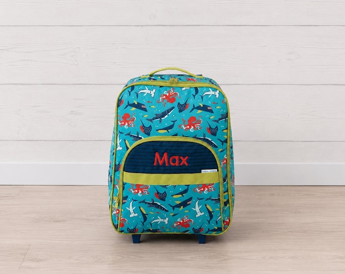 Children's All Over Print Rolling Luggage: Embroidery Personalization