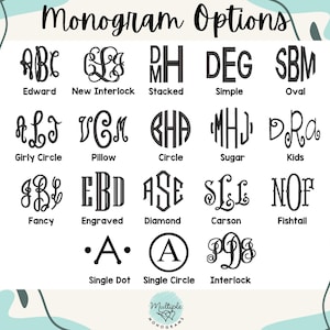 a large set of monogram font and numbers