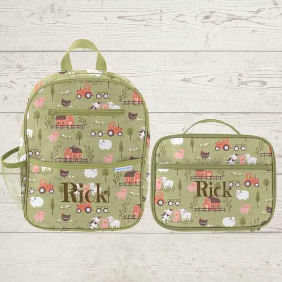 Junior Backpack and Lunchbox Set with Embroidery Personalization