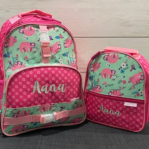 Ensemble sac à dos et boîte à lunch pour enfants Stephen Joseph avec broderie personnalisée