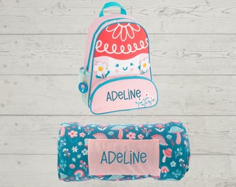 Children's All Over Print Nap Mat and Sidekick Set Stephen Joseph with Embroidery Personalization