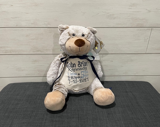 Personalized Stuffed Animal: Embroidered Keepsake Gift