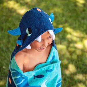 Children's Hooded Beach Towel FREE Personalization Embroidery image 8