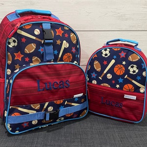 Ensemble sac à dos et boîte à lunch pour enfants Stephen Joseph avec broderie personnalisée
