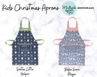 刺繍入りの子供用クリスマスエプロン - Etsy 日本