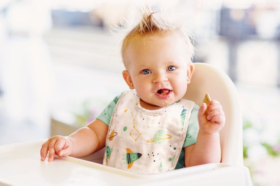 Muslin Bibs and Spoon Set for Baby Personalized