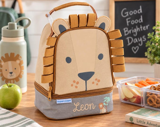 Personalized Childrens Lunchbox with Embroidery Personalization - Lunch Pal for Kids