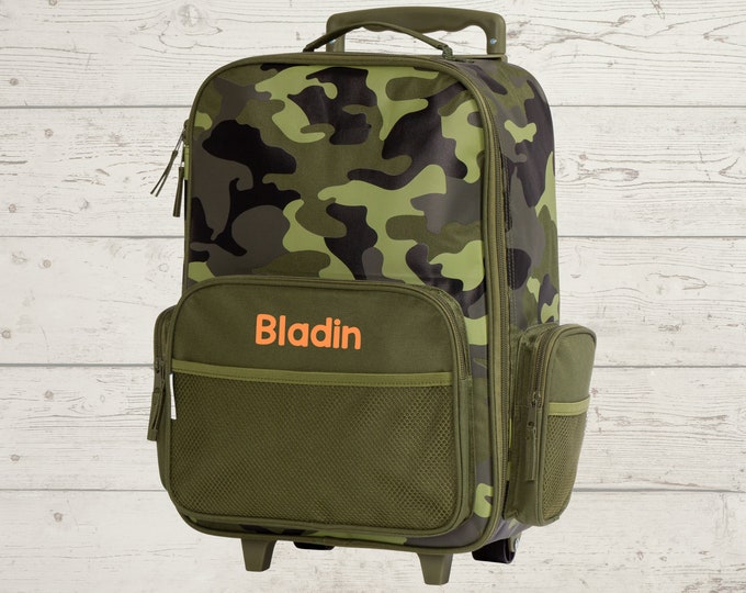 Children's Rolling Luggage: Carry-On Size, Embroidery Personalization