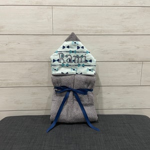 Monogrammed Hooded Baby or Kids Towel. Custom made to order for boy or girl. Perfect baby shower or birthday gift.
