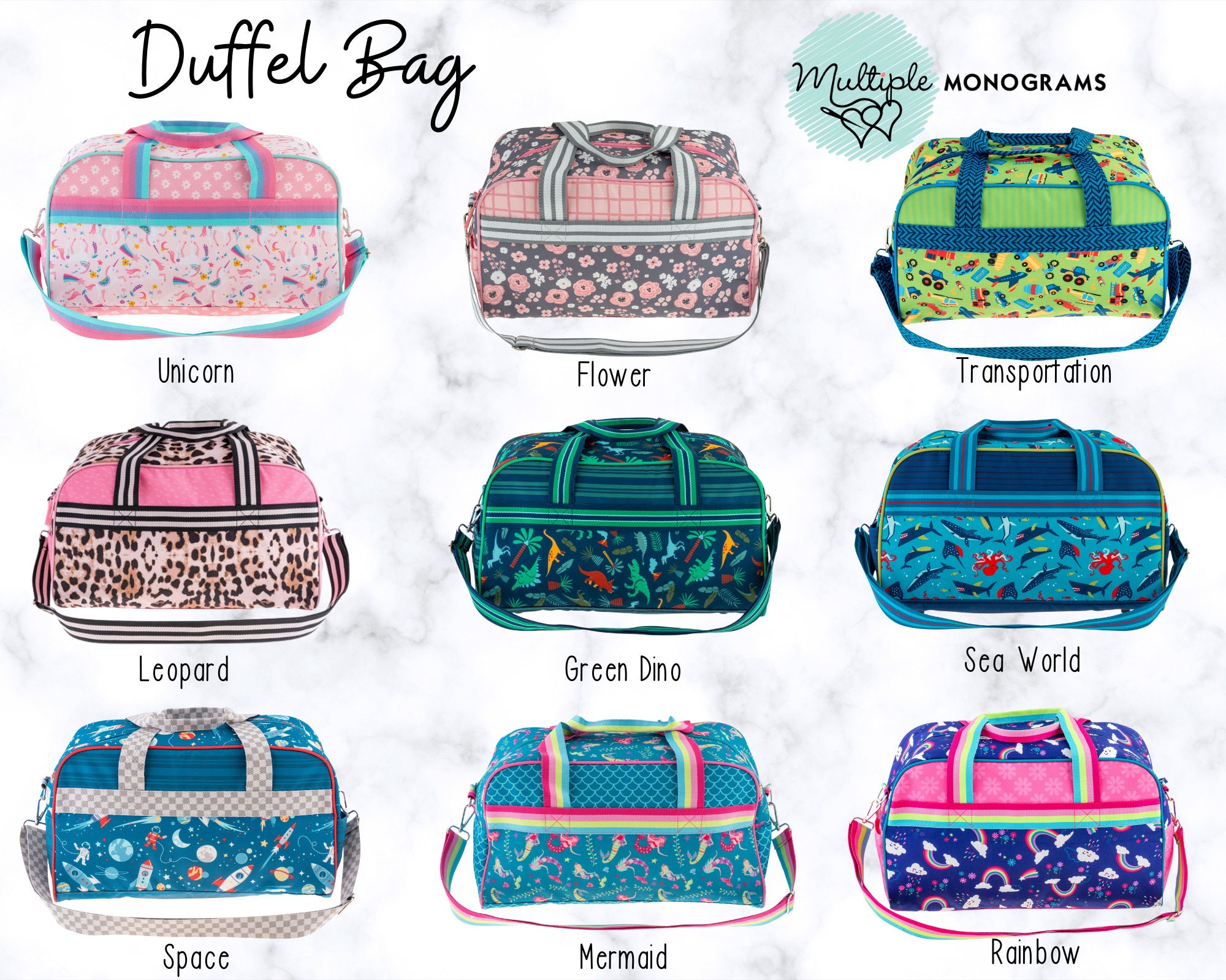 Children's All Over Print Duffel Bag GRATIS Borduurwerk Personalisatie Tassen & portemonnees Bagage & Reizen Duffelbags 