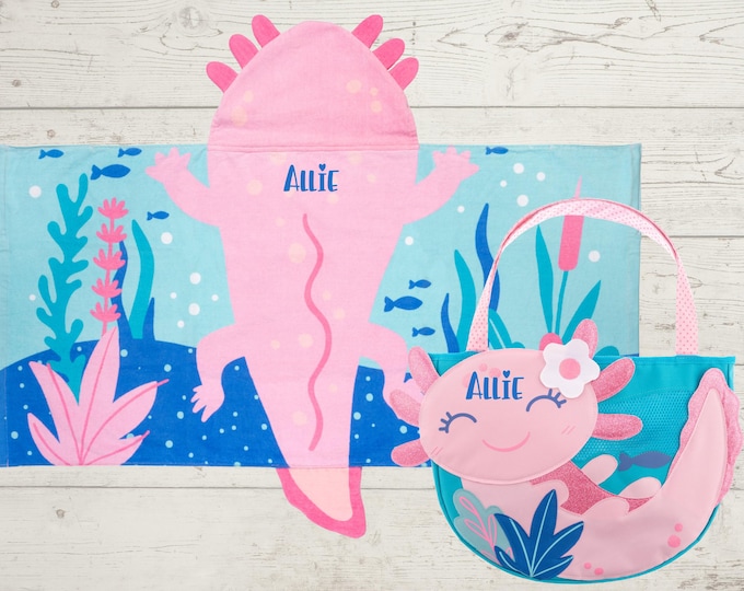 Hooded Towel and Beach Tote with Toys