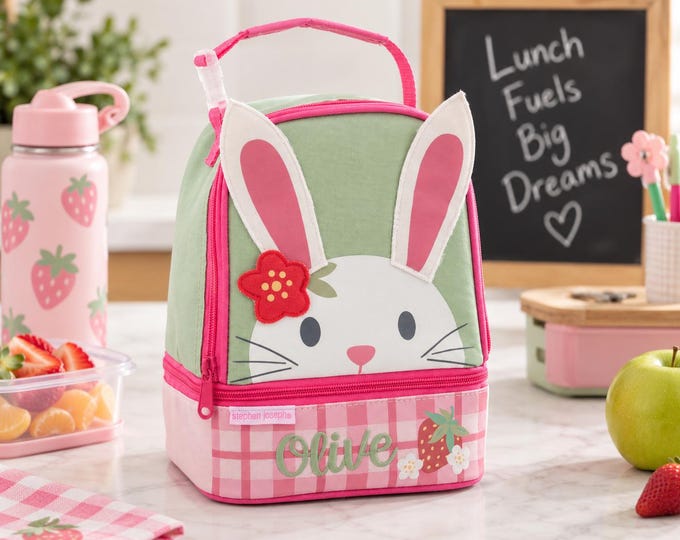 Personalized Childrens Lunchbox with Embroidery Personalization - Lunch Pal for Kids